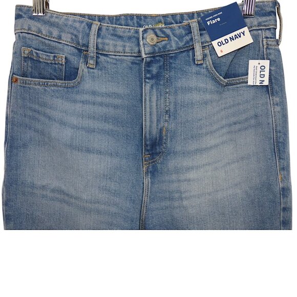 NWT Old Navy Higher High-Rise Flare Jeans Medium Wash 6 - Picture 4 of 8